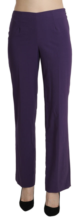 BENCIVENGA Purple High Waist Straight Dress Trouser Pants - Ginchy