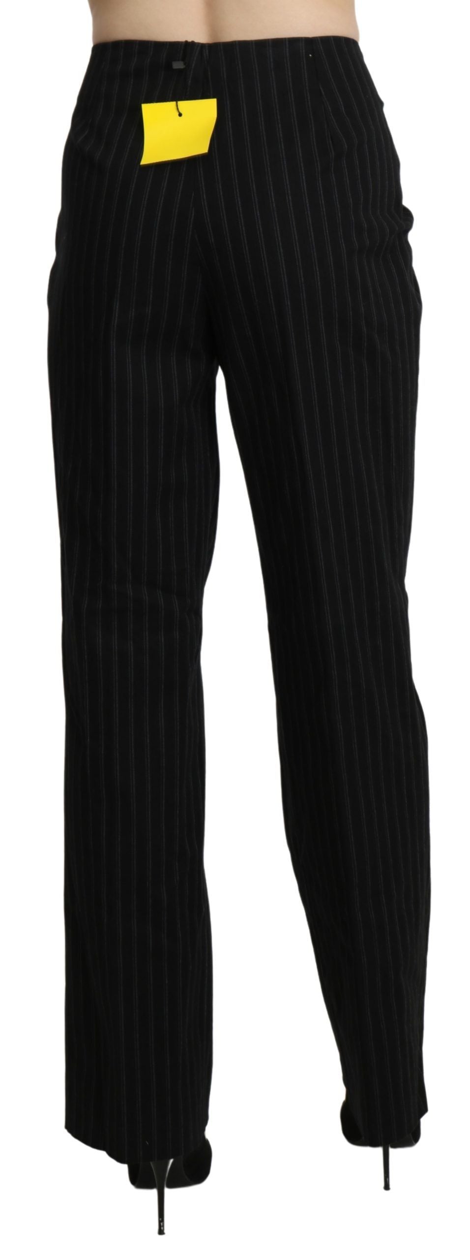 BENCIVENGA Black High Waist Straight Dress Trouser Pants - Ginchy
