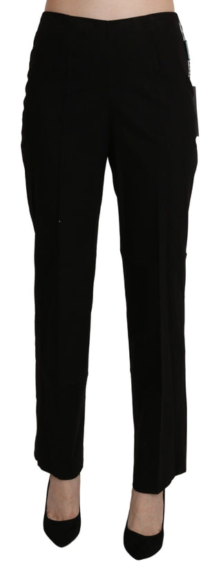 BENCIVENGA Black High Waist Straight Dress Trouser Pant - Ginchy