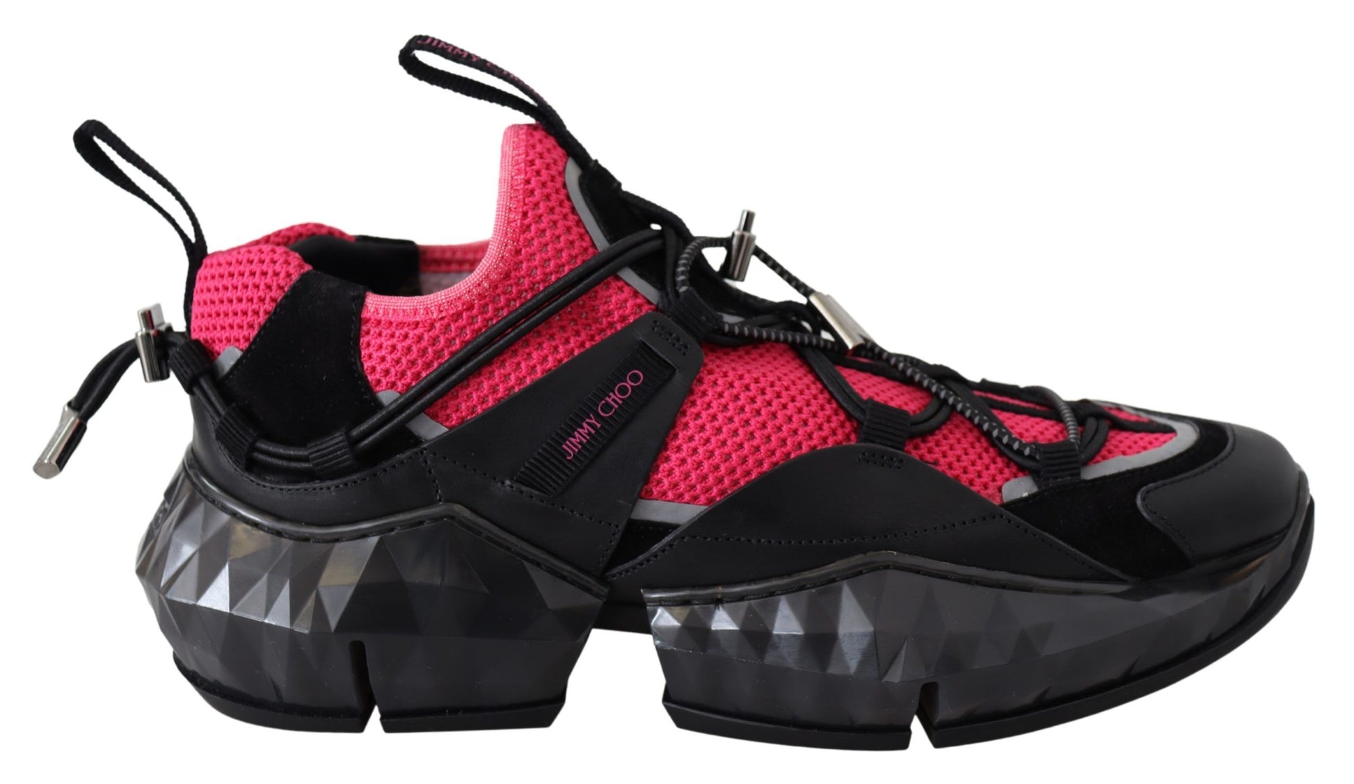 Jimmy Choo Electric Elegance Leather Mesh Sneakers - Ginchy