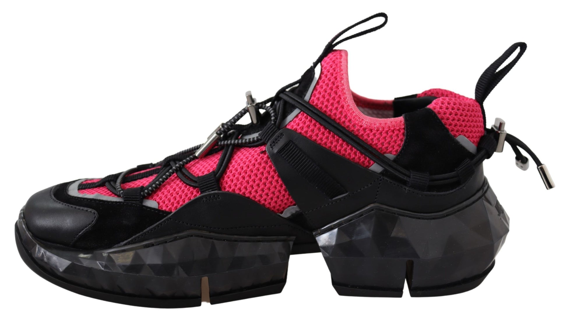 Jimmy Choo Electric Elegance Leather Mesh Sneakers - Ginchy
