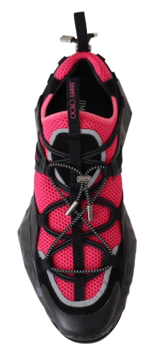 Jimmy Choo Electric Elegance Leather Mesh Sneakers - Ginchy