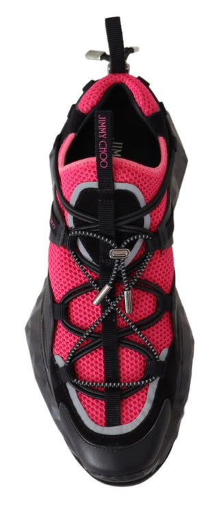 Jimmy Choo Electric Elegance Leather Mesh Sneakers - Ginchy