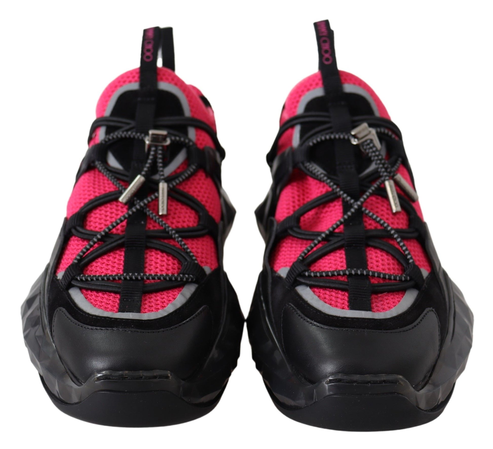 Jimmy Choo Electric Elegance Leather Mesh Sneakers - Ginchy