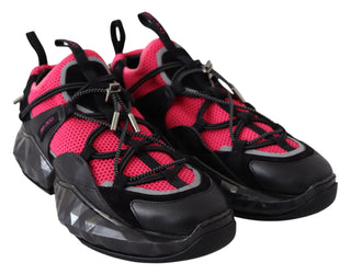 Jimmy Choo Electric Elegance Leather Mesh Sneakers - Ginchy