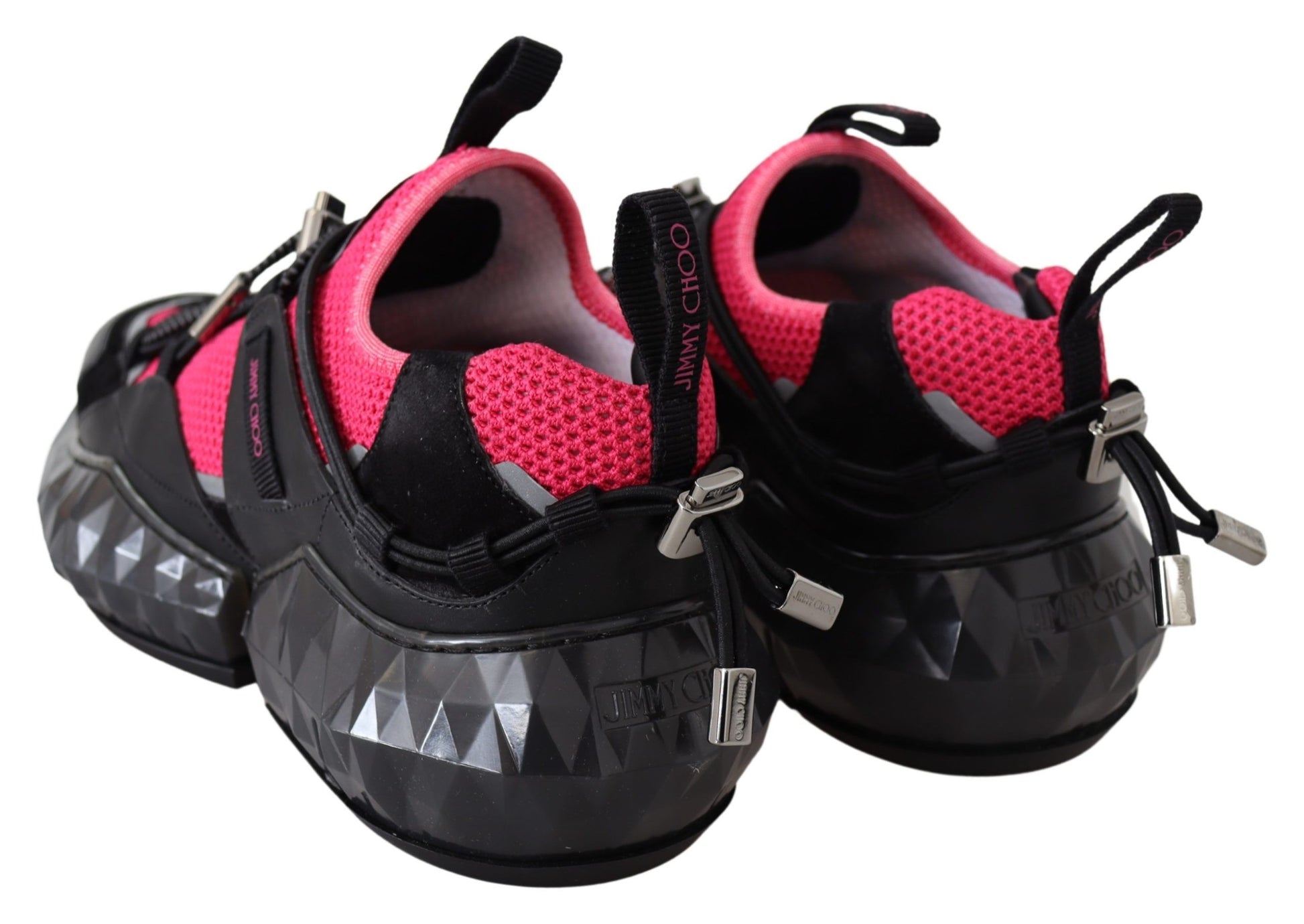 Jimmy Choo Electric Elegance Leather Mesh Sneakers - Ginchy