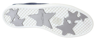 Jimmy Choo Chic Slip-On Blue Denim Suede Sneakers - Ginchy