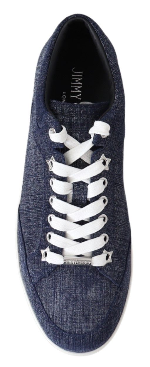 Jimmy Choo Chic Slip-On Blue Denim Suede Sneakers - Ginchy