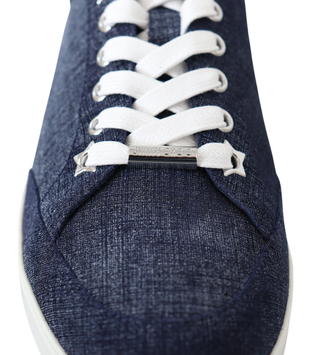 Jimmy Choo Chic Slip-On Blue Denim Suede Sneakers - Ginchy