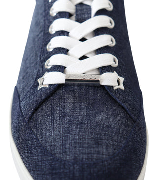 Jimmy Choo Chic Slip-On Blue Denim Suede Sneakers - Ginchy