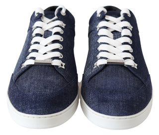 Jimmy Choo Chic Slip-On Blue Denim Suede Sneakers - Ginchy
