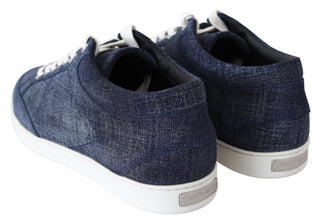 Jimmy Choo Chic Slip-On Blue Denim Suede Sneakers - Ginchy