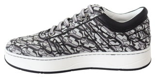 Jimmy Choo Glittering Slip-On Sneakers - Silver and Black - Ginchy
