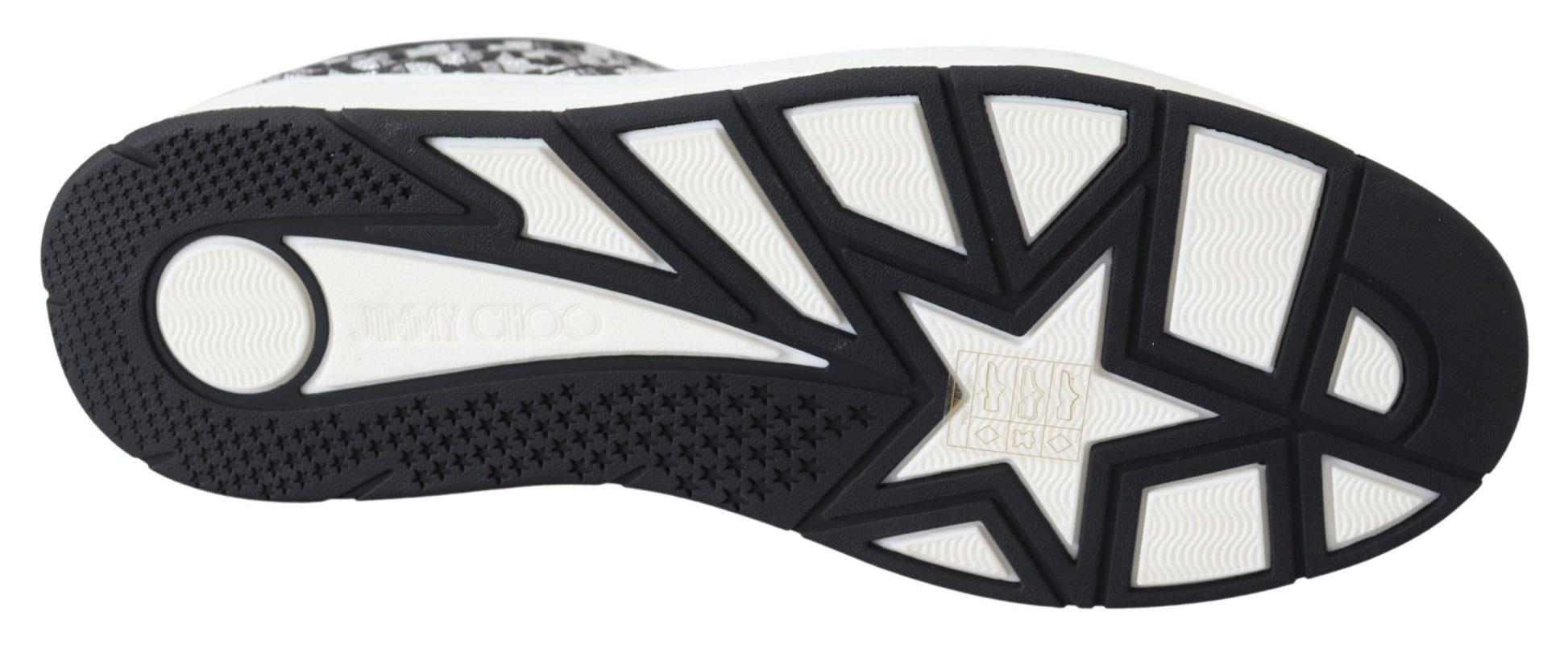 Jimmy Choo Glittering Slip-On Sneakers - Silver and Black - Ginchy