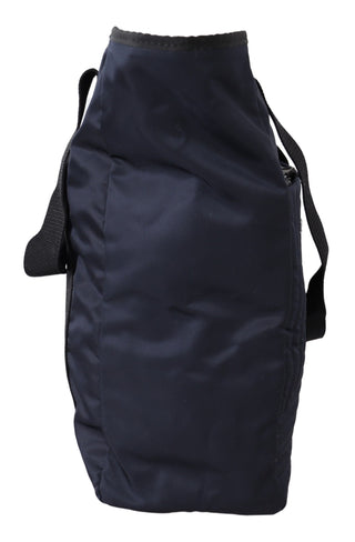 Versace Elegant Blue Nylon Tote Bag - Ginchy