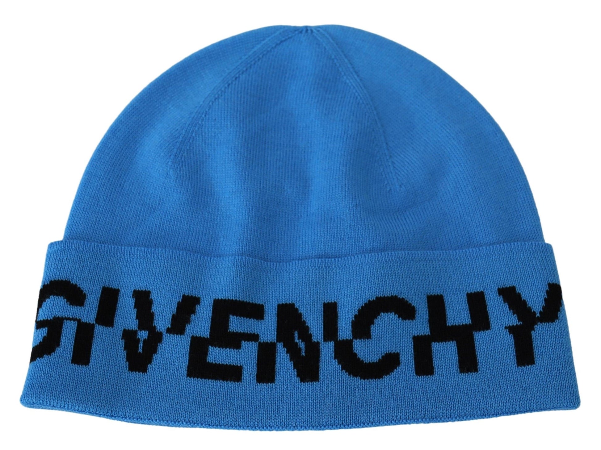 Givenchy Blue Wool Unisex Winter Warm Beanie Hat - Ginchy