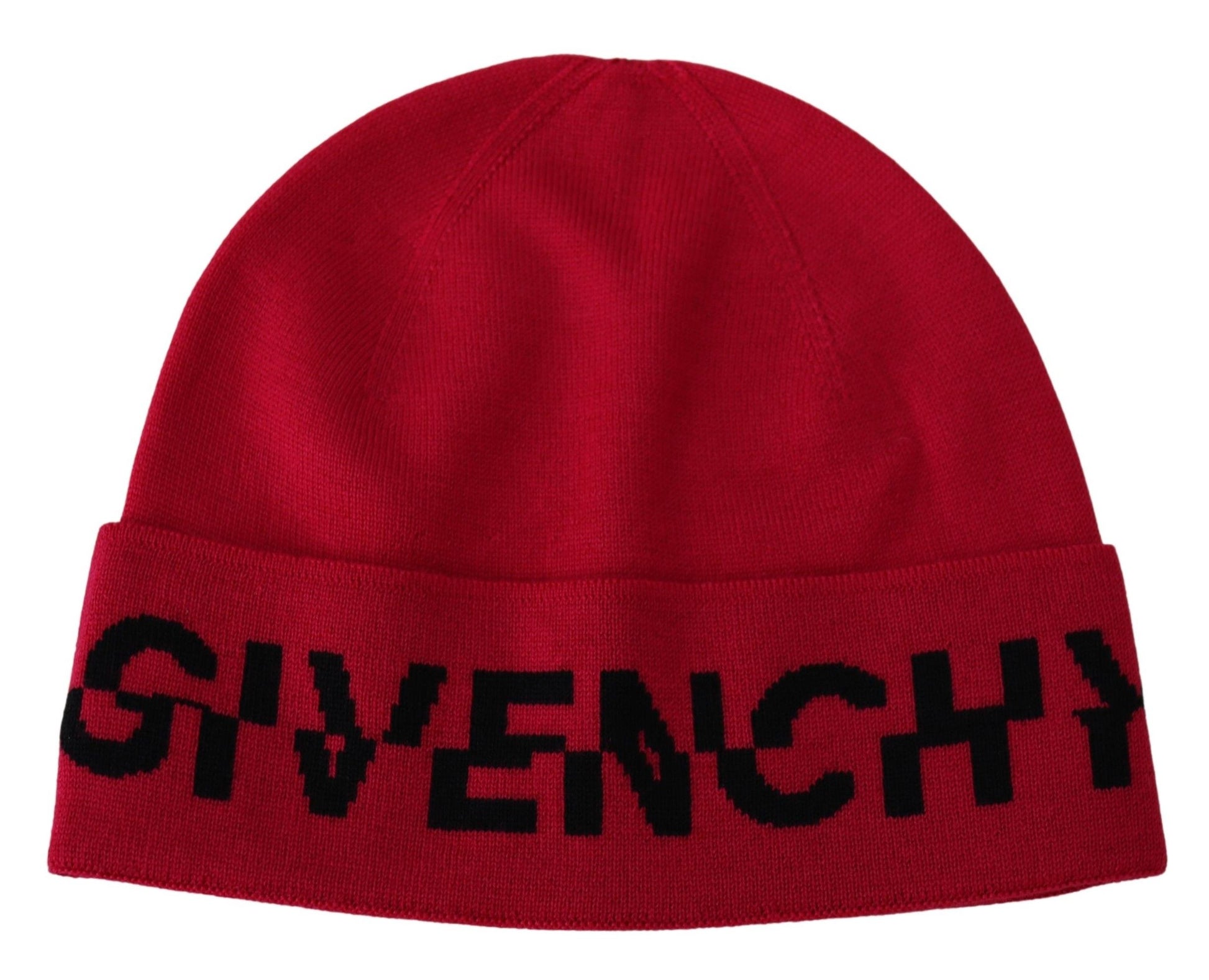 Givenchy Red Pink Wool Beanie Unisex Men Women Beanie Hat - Ginchy