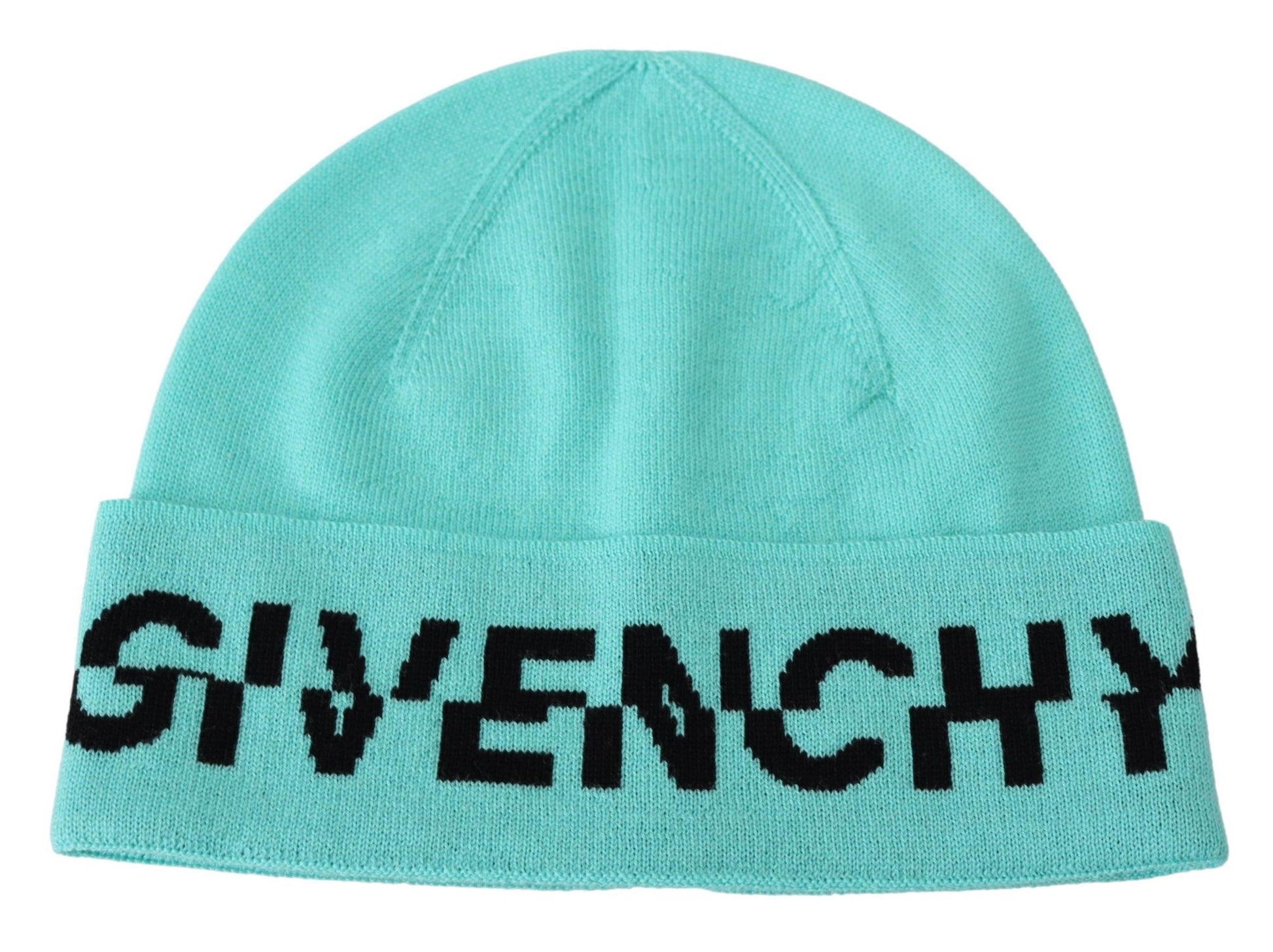 Givenchy Green Wool Beanie Unisex Logo Hat - Ginchy