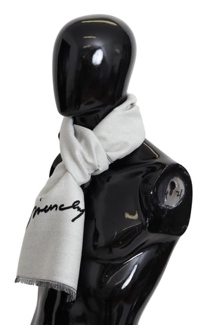 Givenchy Black White Wool Unisex Winter Warm Scarf Wrap Shawl - Ginchy
