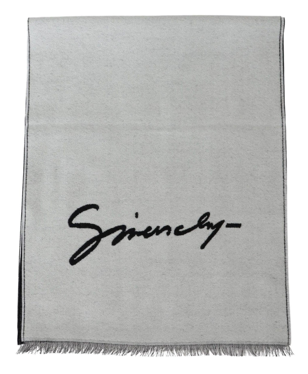 Givenchy Black White Wool Unisex Winter Warm Scarf Wrap Shawl - Ginchy