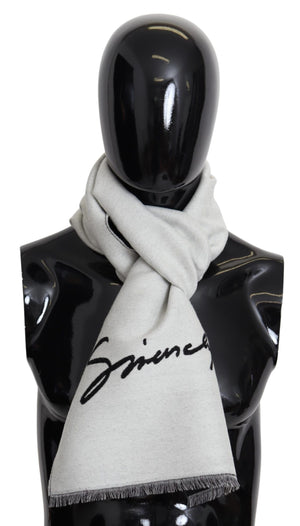 Givenchy Black White Wool Unisex Winter Warm Scarf Wrap Shawl - Ginchy