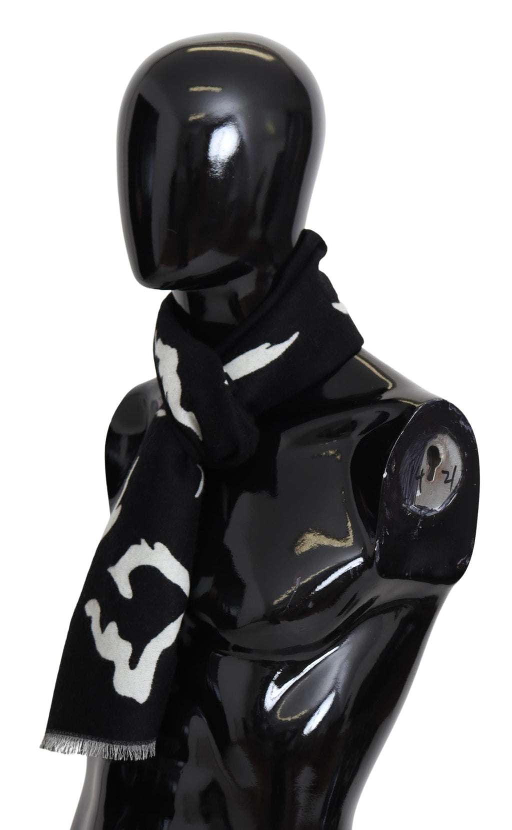 Givenchy Black White Wool Unisex Winter Warm Scarf Wrap Shawl - Ginchy