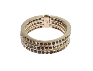 Nialaya Black CZ 925 Sterling Silver Womens Ring - Ginchy