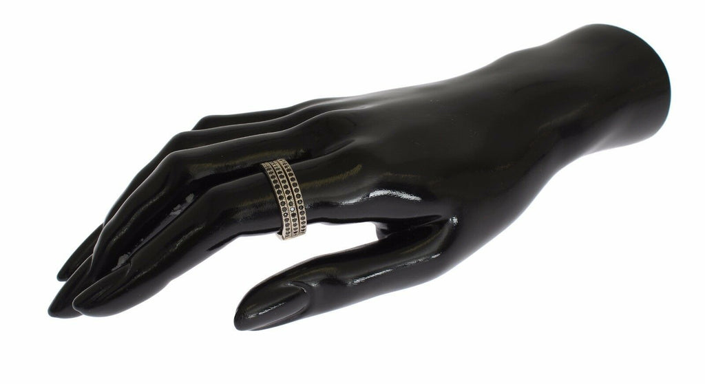 Nialaya Black CZ 925 Sterling Silver Womens Ring - Ginchy