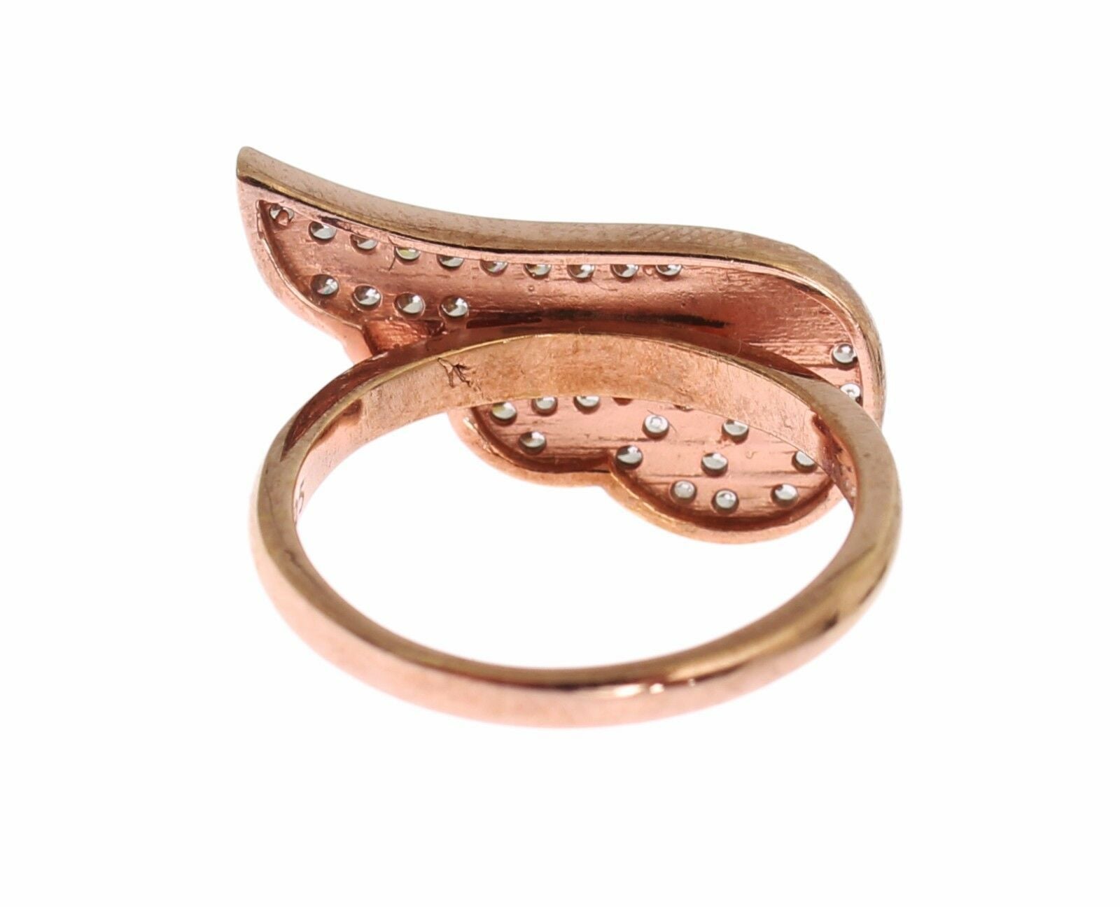 Nialaya Pink Gold 925 Silver Womens Clear CZ Ring - Ginchy