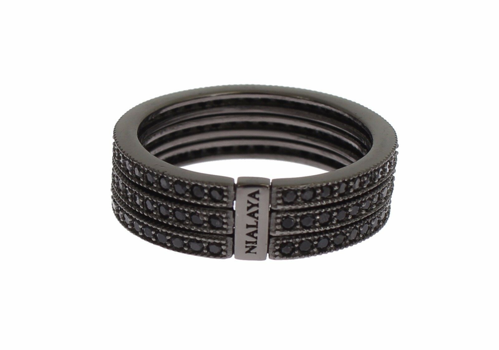 Nialaya Black CZ 925 Sterling Silver Womens - Ginchy
