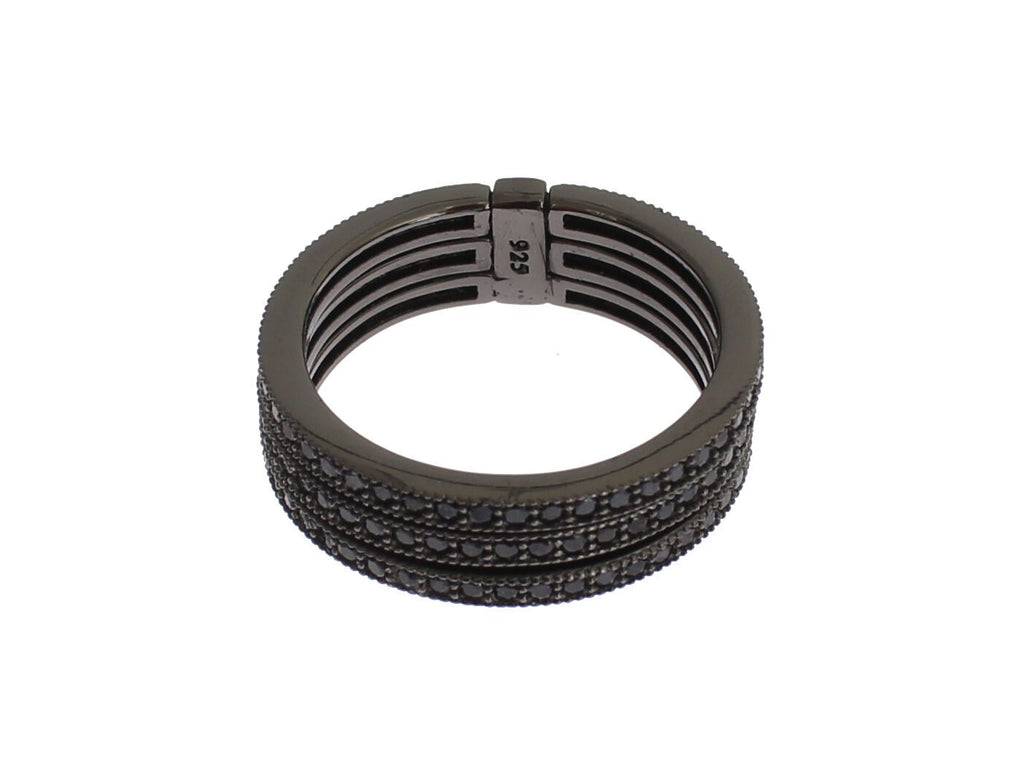 Nialaya Black CZ 925 Sterling Silver Womens - Ginchy