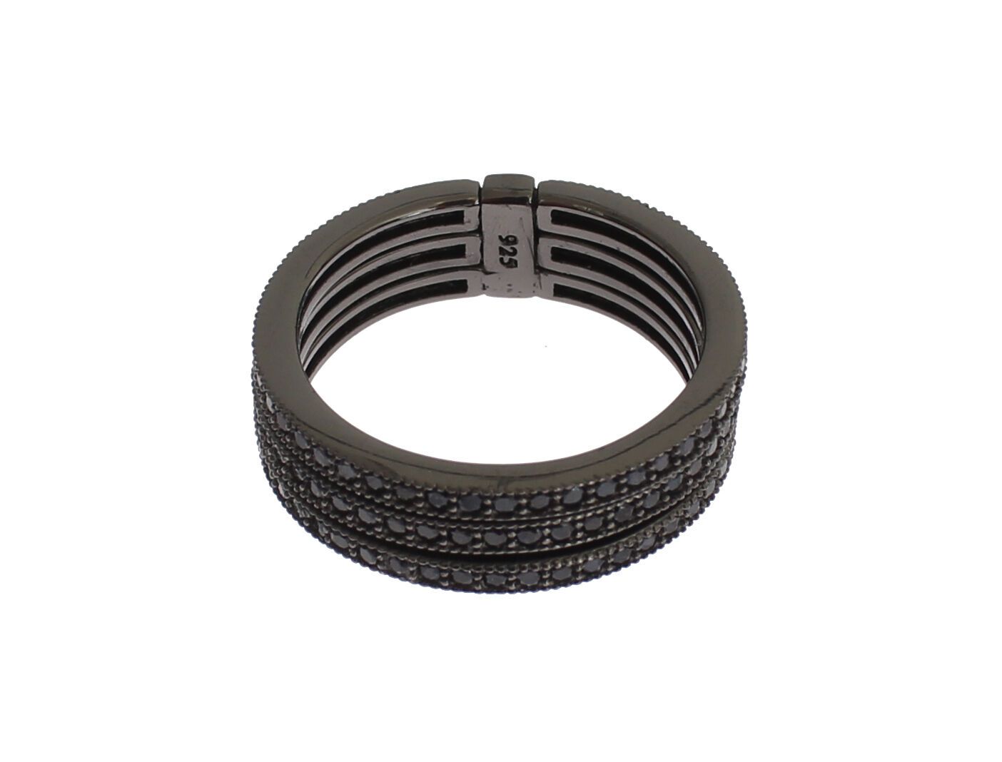 Nialaya Black CZ 925 Sterling Silver Womens - Ginchy