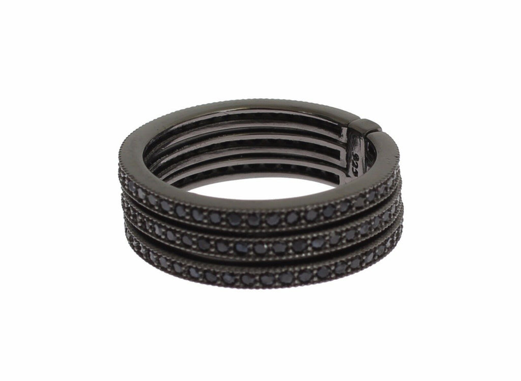 Nialaya Black CZ 925 Sterling Silver Womens - Ginchy