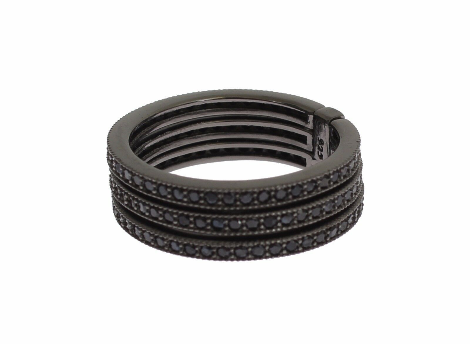 Nialaya Black CZ 925 Sterling Silver Womens - Ginchy