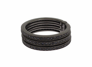 Nialaya Black CZ 925 Sterling Silver Womens - Ginchy
