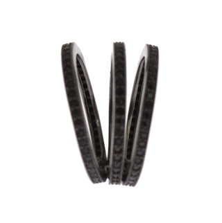 Nialaya Black CZ 925 Sterling Silver Womens - Ginchy
