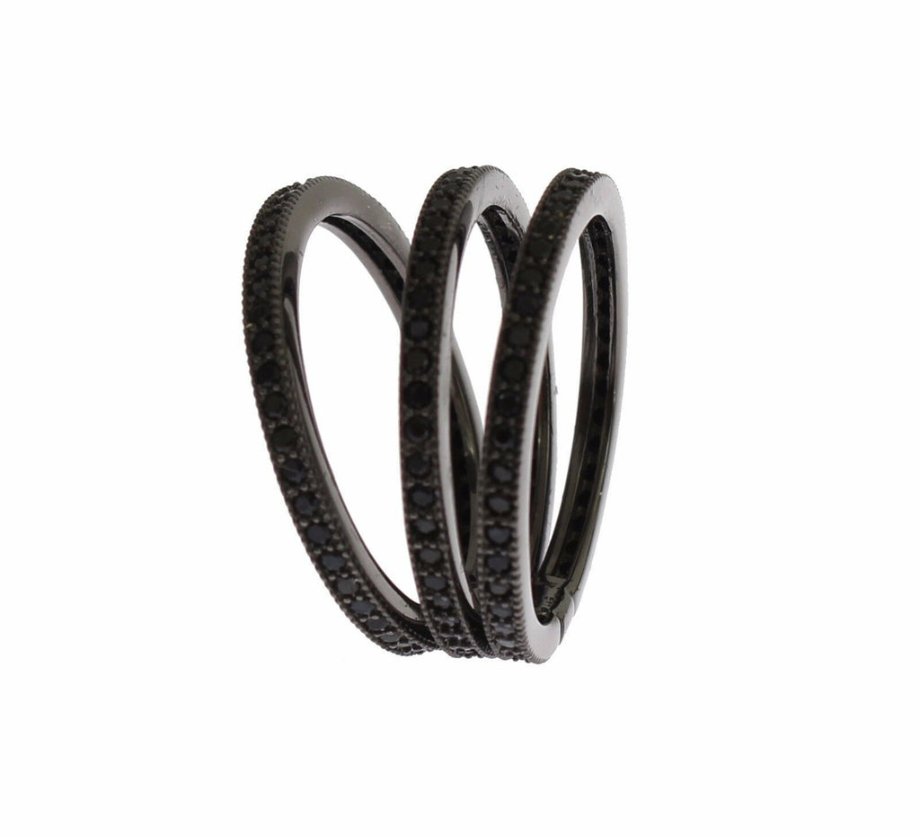 Nialaya Black CZ 925 Sterling Silver Womens - Ginchy