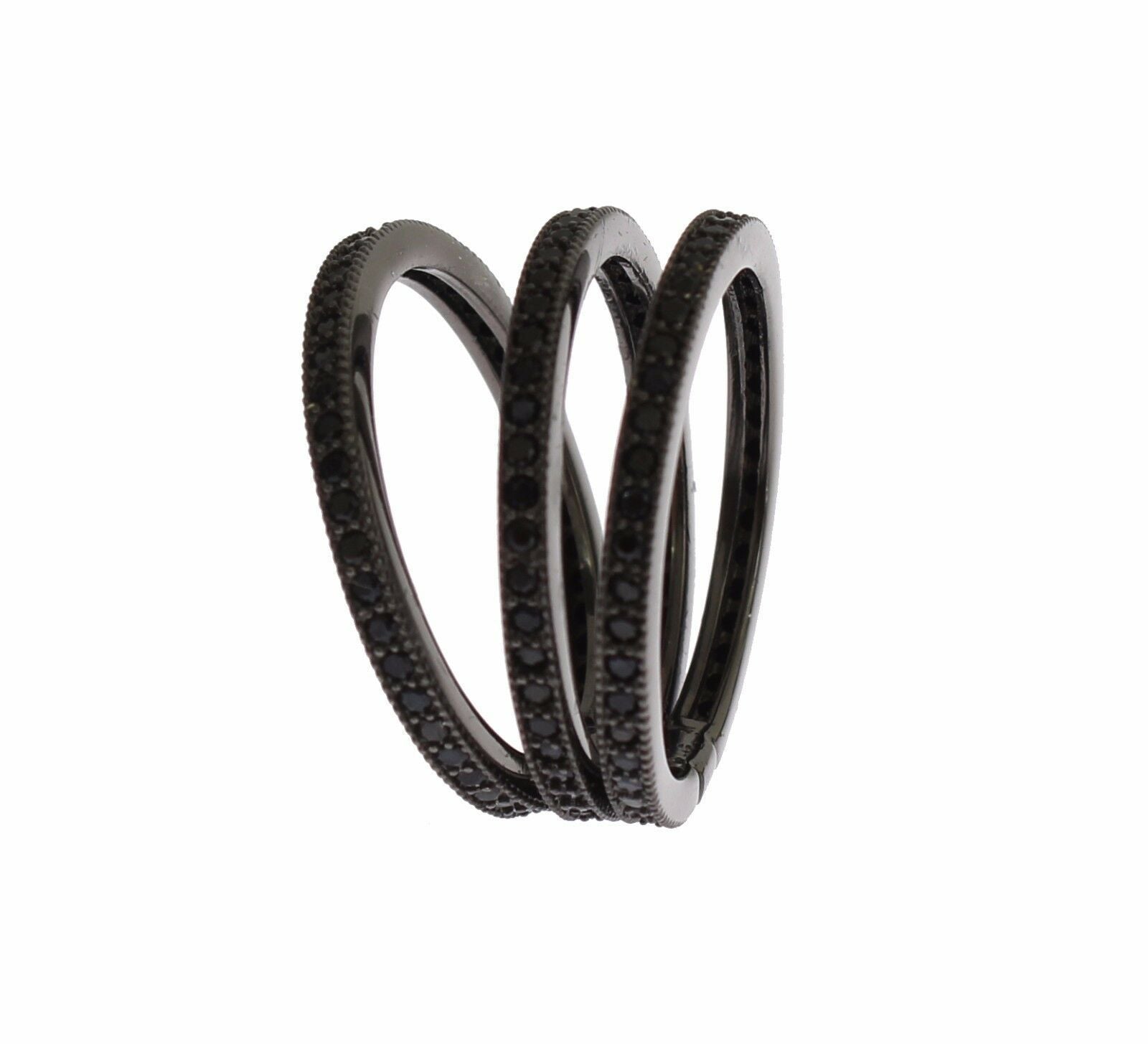 Nialaya Black CZ 925 Sterling Silver Womens - Ginchy