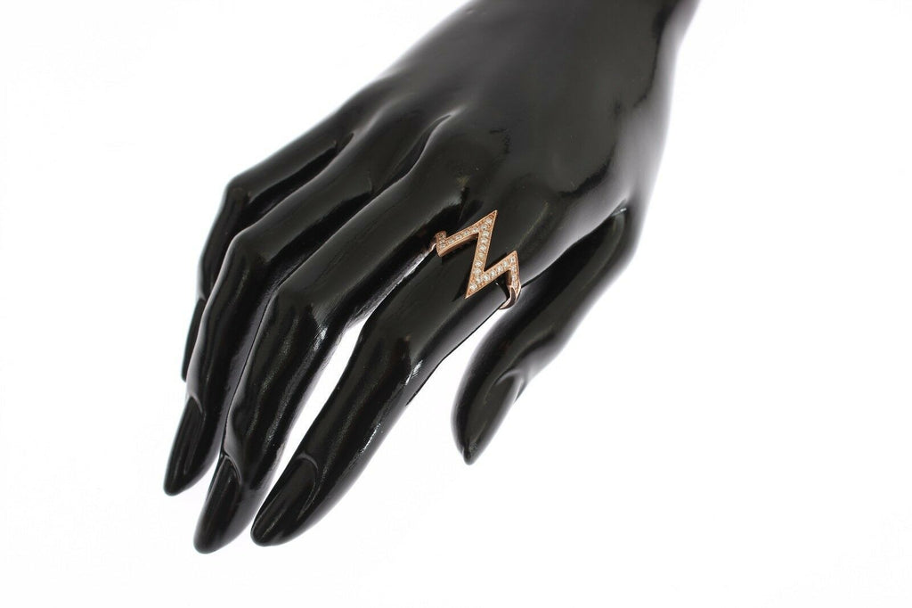 Nialaya Pink Gold 925 Silver Womens Clear Ring - Ginchy