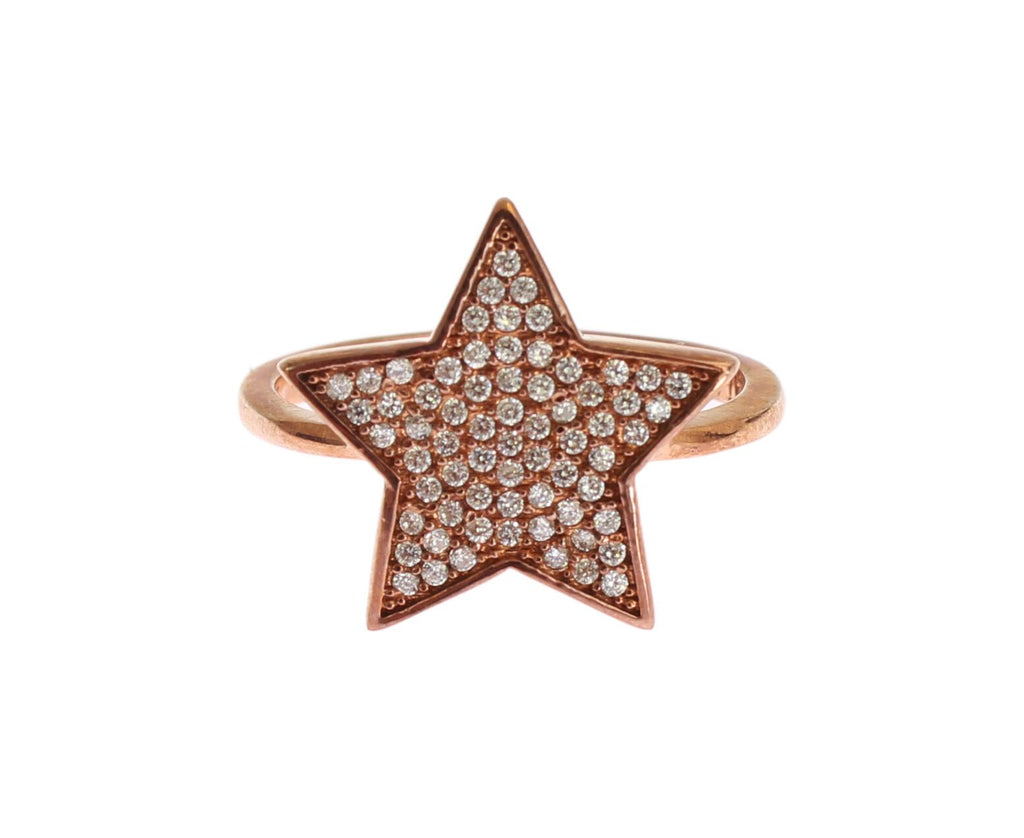 Nialaya Womens Clear CZ Star 925 Silver Ring - Ginchy