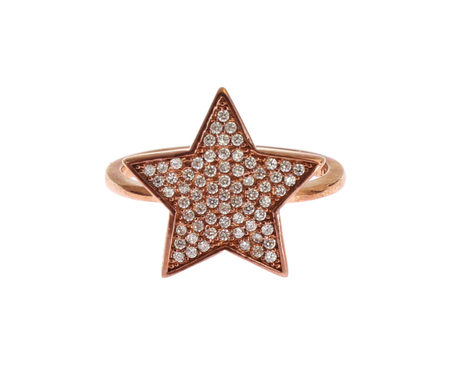 Nialaya Womens Clear CZ Star 925 Silver Ring - Ginchy