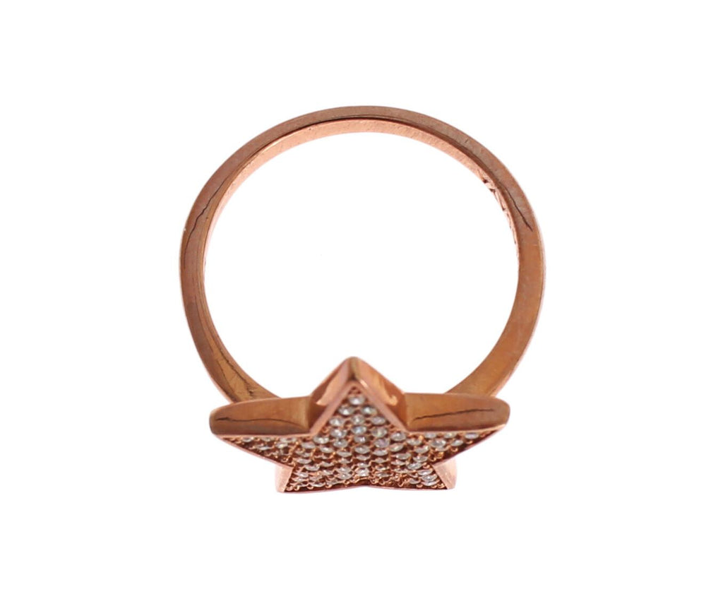 Nialaya Womens Clear CZ Star 925 Silver Ring - Ginchy