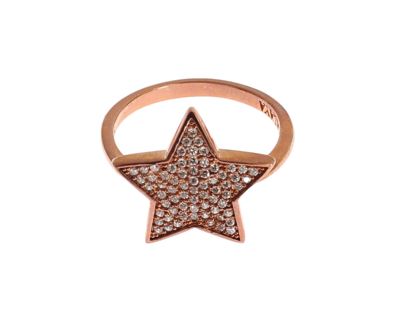Nialaya Womens Clear CZ Star 925 Silver Ring - Ginchy