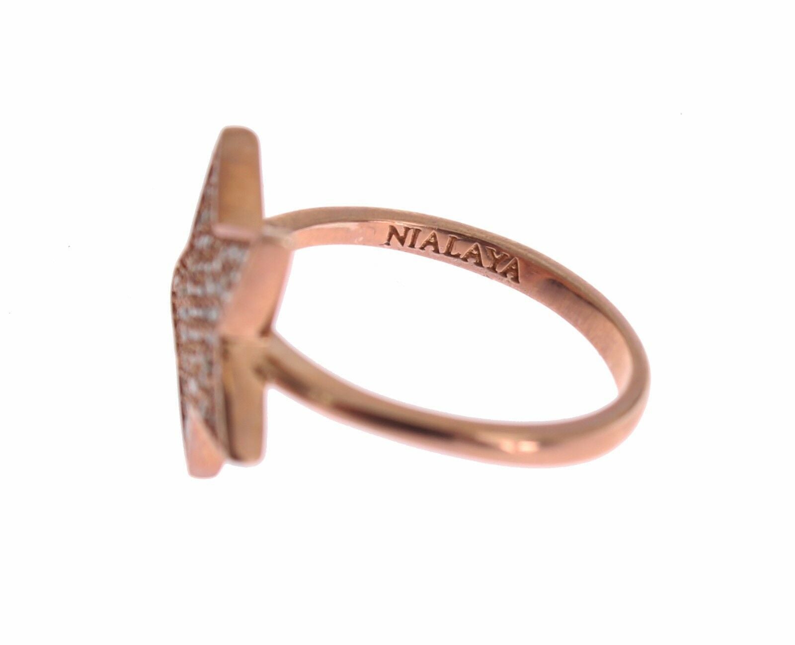 Nialaya Womens Clear CZ Star 925 Silver Ring - Ginchy
