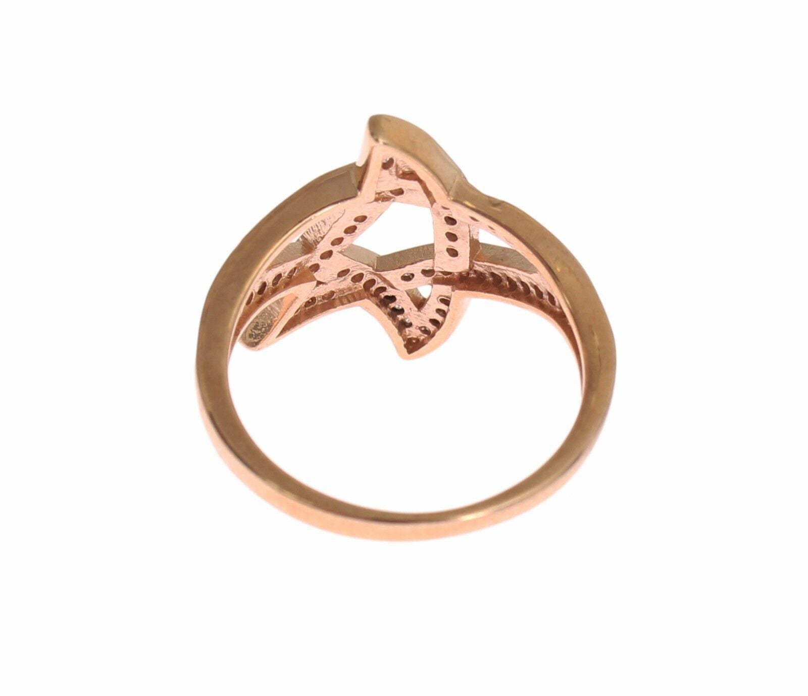 Nialaya Womens Clear CZ Gold 925 Silver Ring - Ginchy