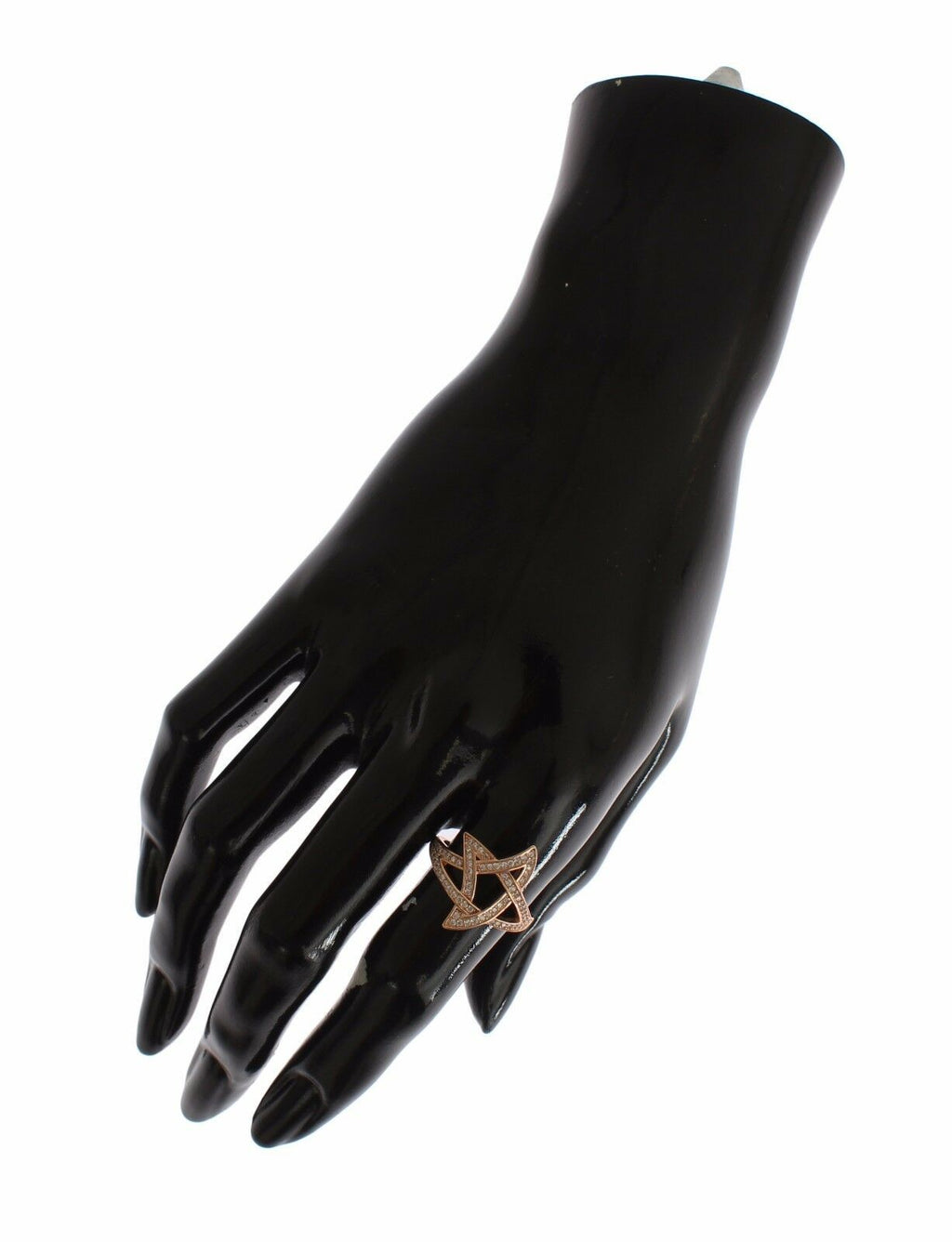 Nialaya Womens Clear CZ Gold 925 Silver Ring - Ginchy