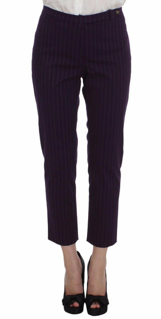 BENCIVENGA Purple Striped Stretch Coat Blazer Pants Suit - Ginchy