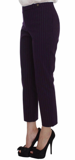 BENCIVENGA Purple Striped Stretch Coat Blazer Pants Suit - Ginchy
