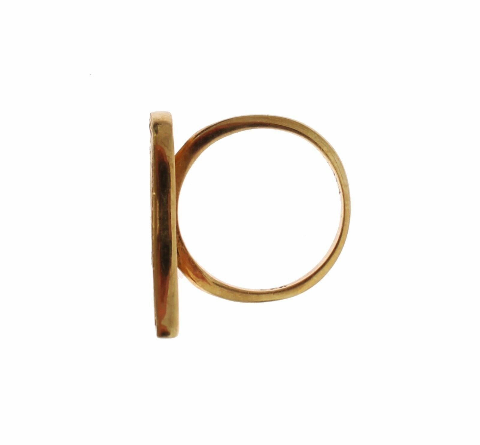 Nialaya Womens Clear CZ Gold 925 Silver Authentic Ring - Ginchy