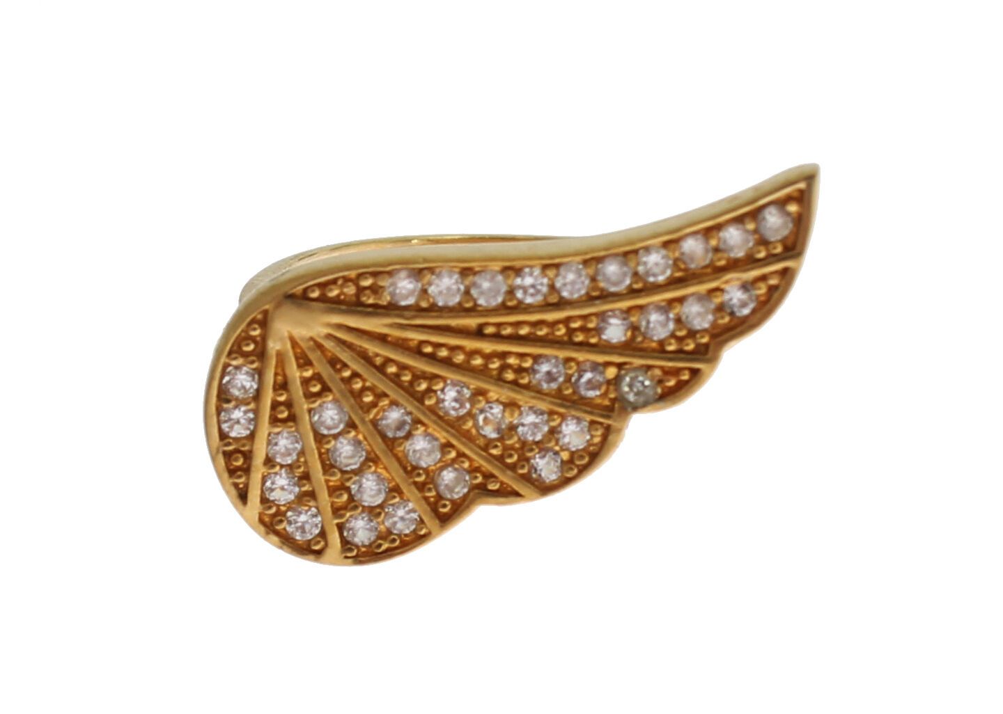 Nialaya Womens Clear CZ Gold 925 Silver Authentic Ring - Ginchy